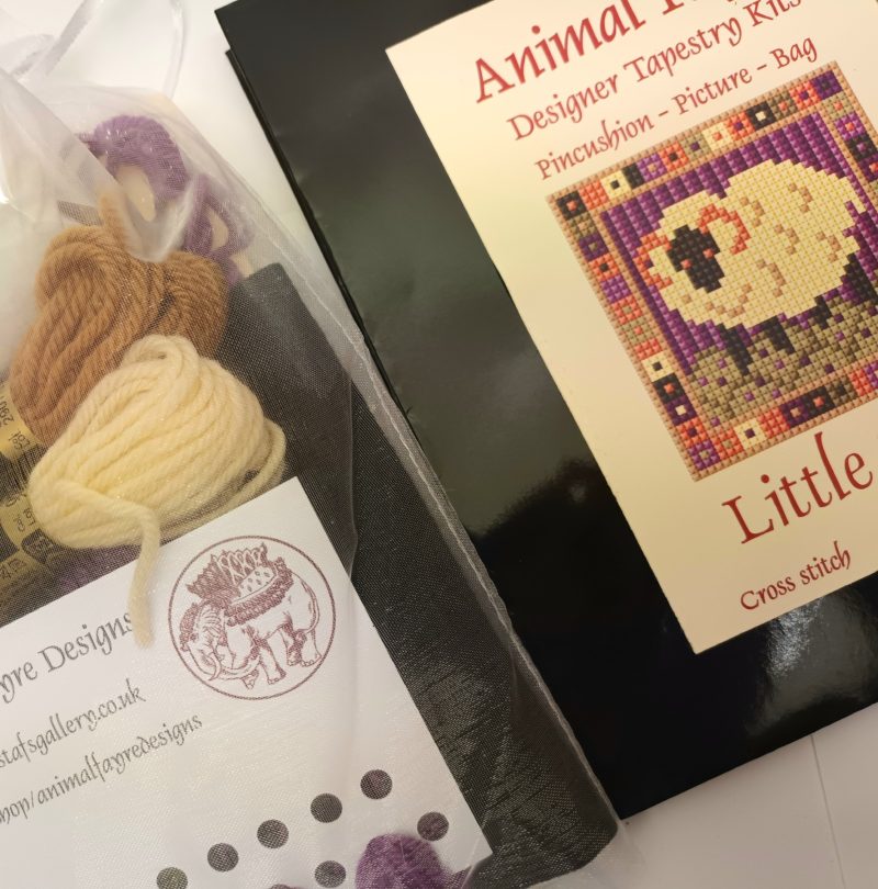 Little Sheep Tapestry Kit, Pin-cushion, Picture, Bag Front, Counted Cross-stitch, Needlepoint,