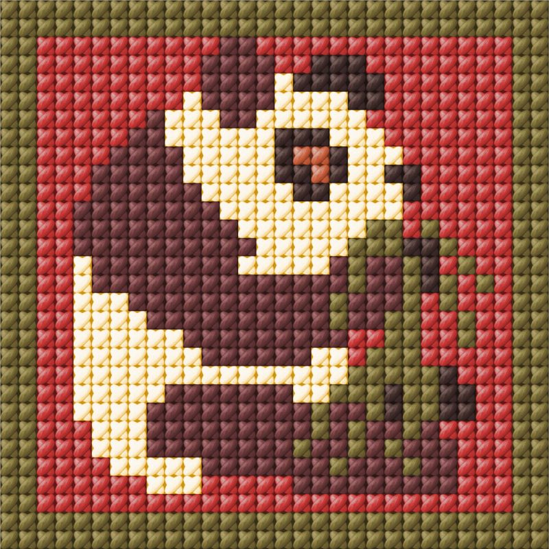 Panda Tapestry Mini-kit, Counted Cross-stitch, Needlepoint, Pin-cushion Kit, Picture, Bag, Easy