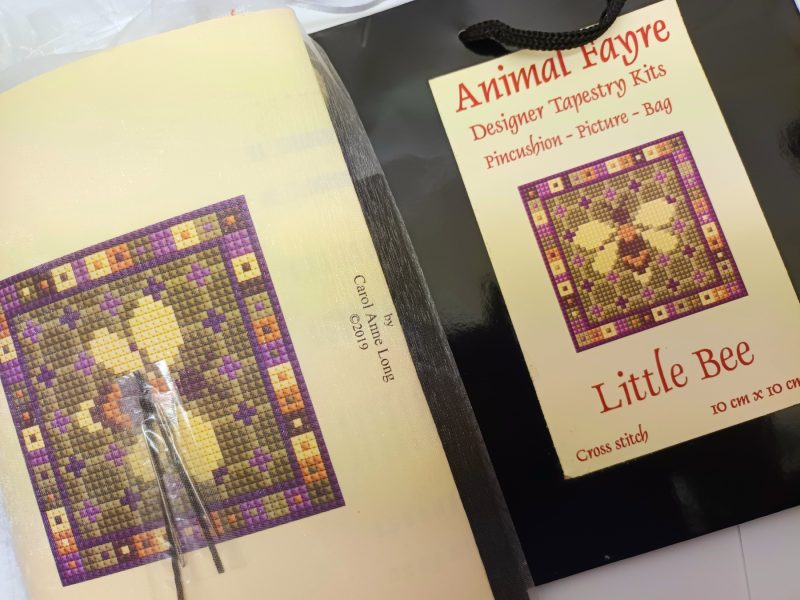 Little Bee Tapestry Kit, Pin-cushion, Picture, Bag Front, Counted Cross-stitch, Needlepoint