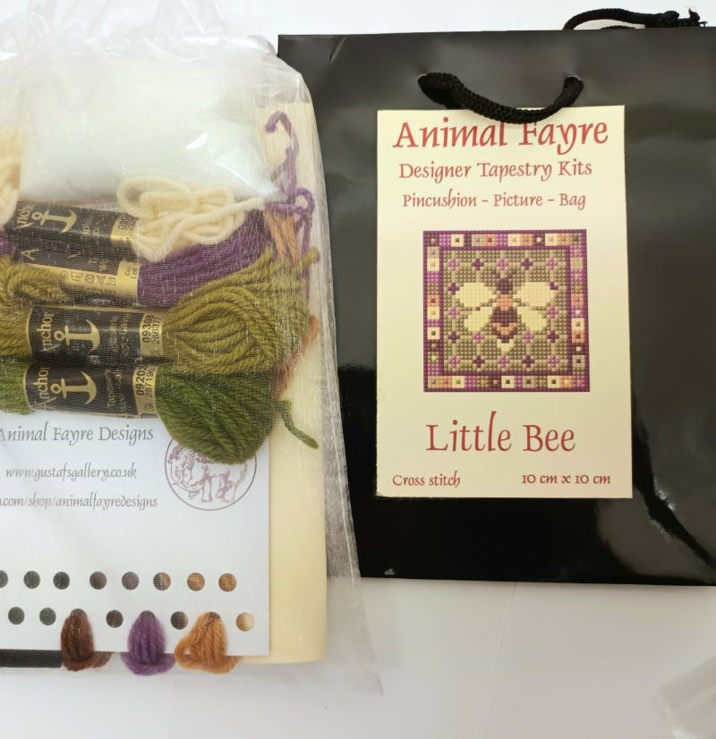 Little Bee Tapestry Kit, Pin-cushion, Picture, Bag Front, Counted Cross-stitch, Needlepoint