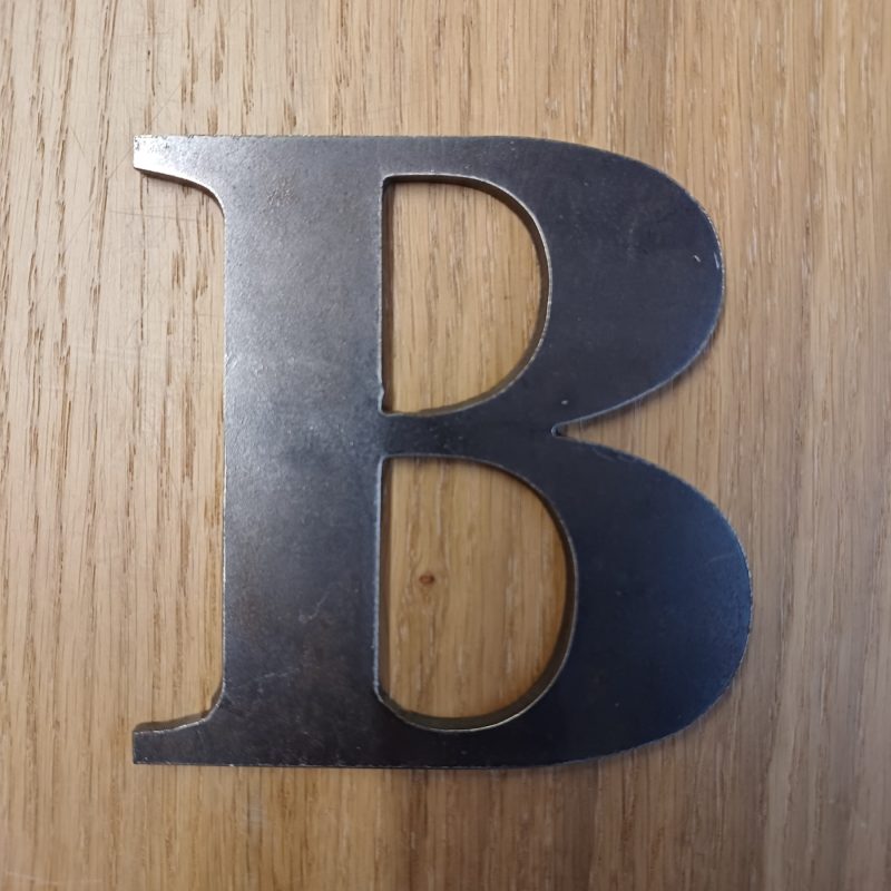 Bare Steel Letters