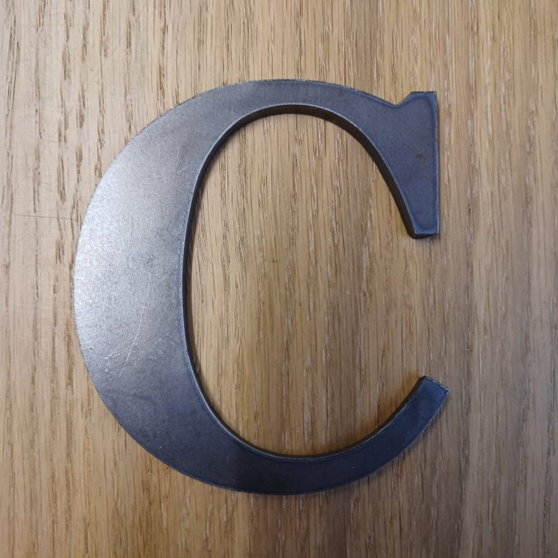 Bare Steel Letters