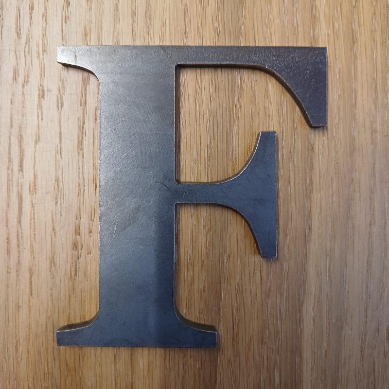 Bare Steel Letters