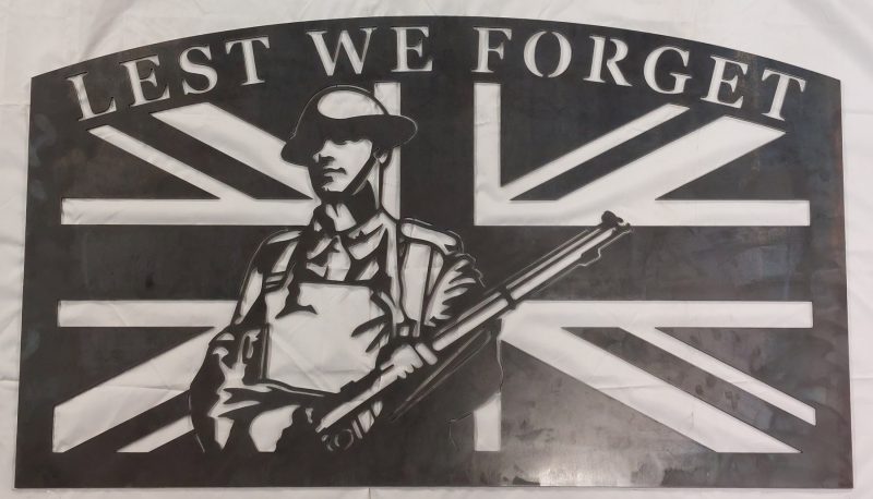 Steel Lest We Forget Bench