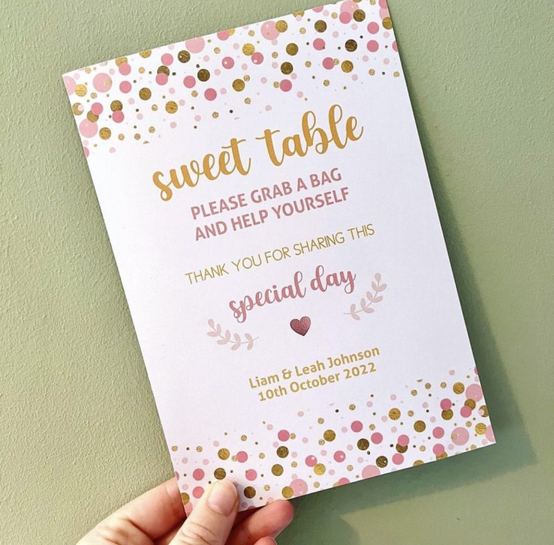 Sweet Table Sign