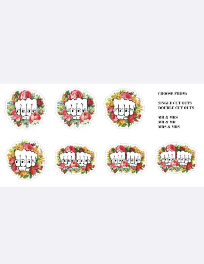 Tattoo Knuckles Wedding Card
