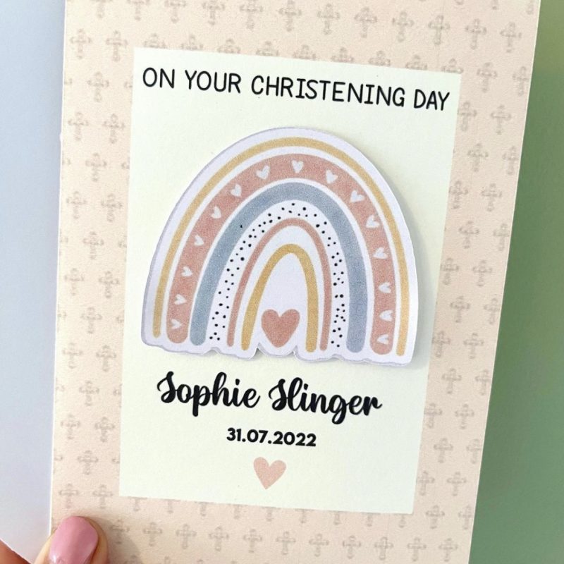Christening Rainbow Card