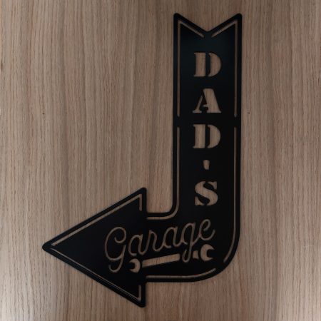 Steel Dad's Garage Sign