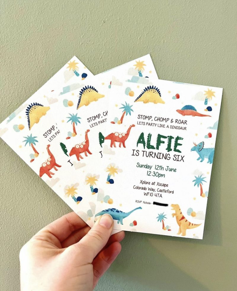 Dinosaur Birthday Invitations