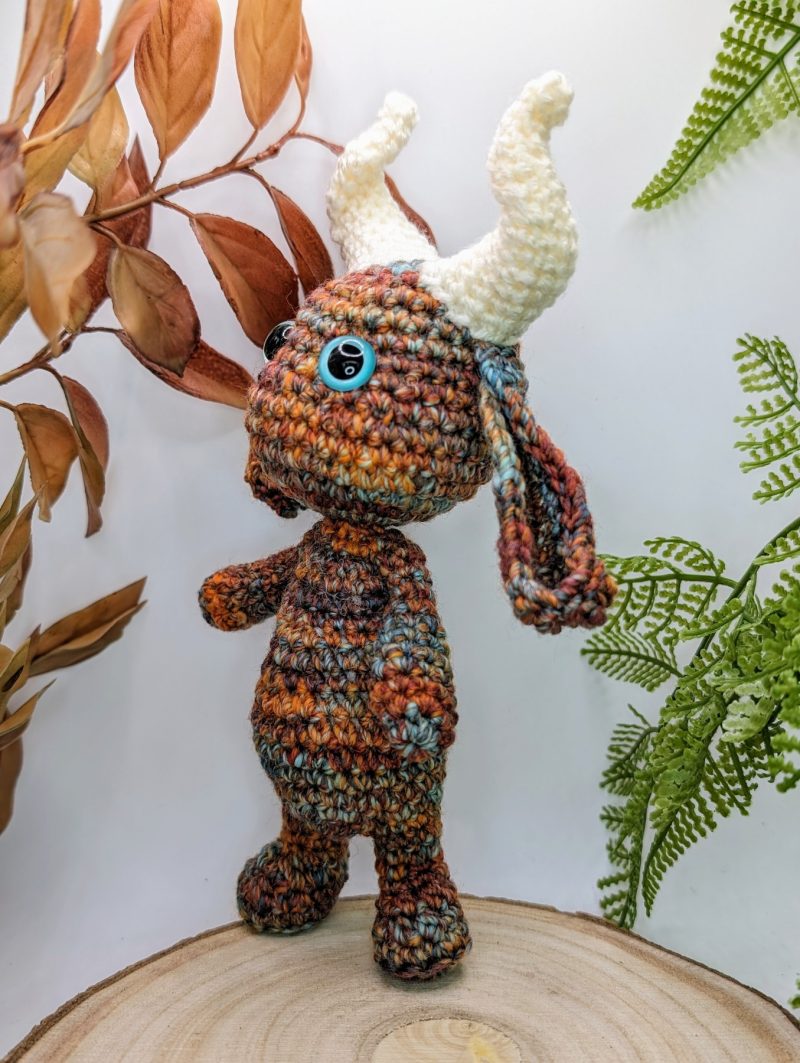 Enchanted Woodland Ramshorn Fae figure - large