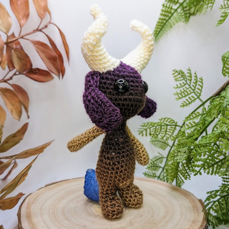 Enchanted Woodland Ramshorn Fae figure - purple