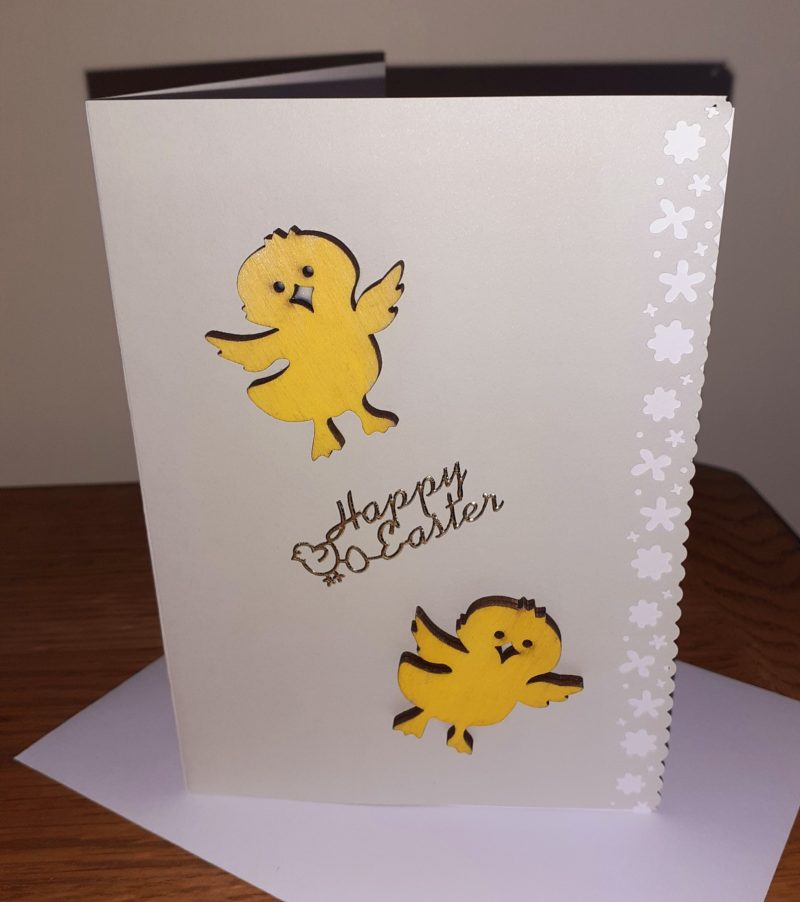 Hand made/painted Easter greetings cards and envelopes pack of 2