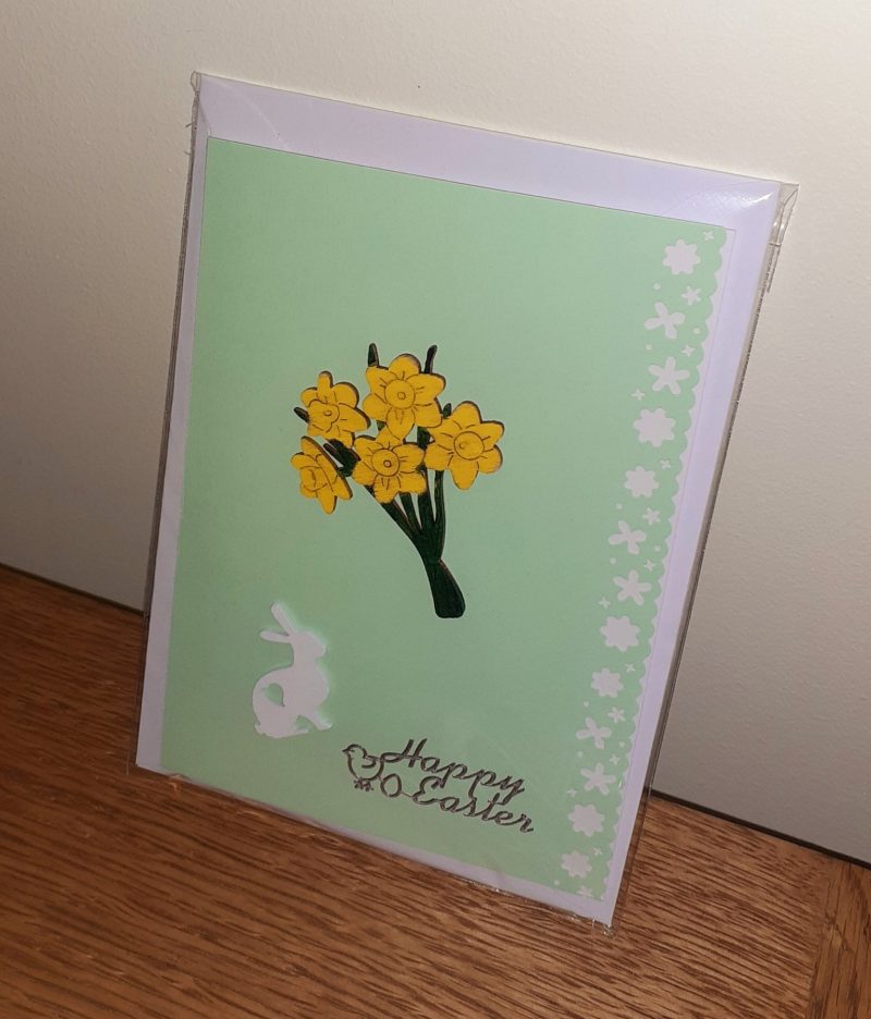 Hand made/painted Easter greetings cards and envelopes pack of 2