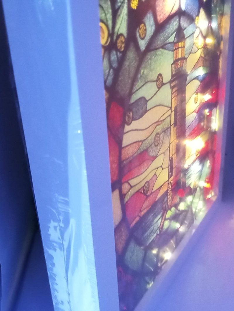 Wall Art, Stained Glass effect Lighthouse, Night Light, Lightbox, Gift for him, Gift for her,