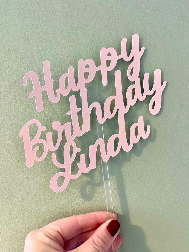 Script Text Cake Topper