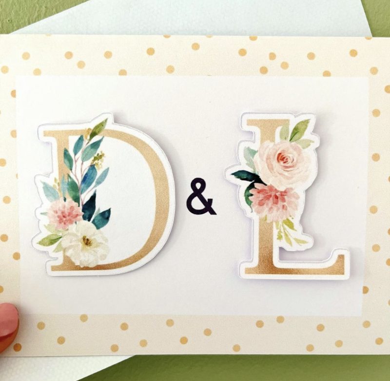 Initial Wedding Card