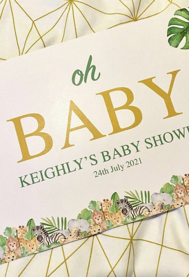 Oh Baby Green Welcome Sign