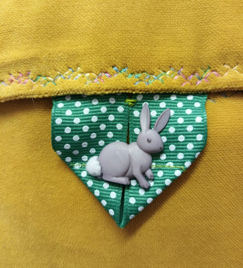 Little Blocks Patchwork Velvet Cushion, New Baby, Animal Fayre Fabric