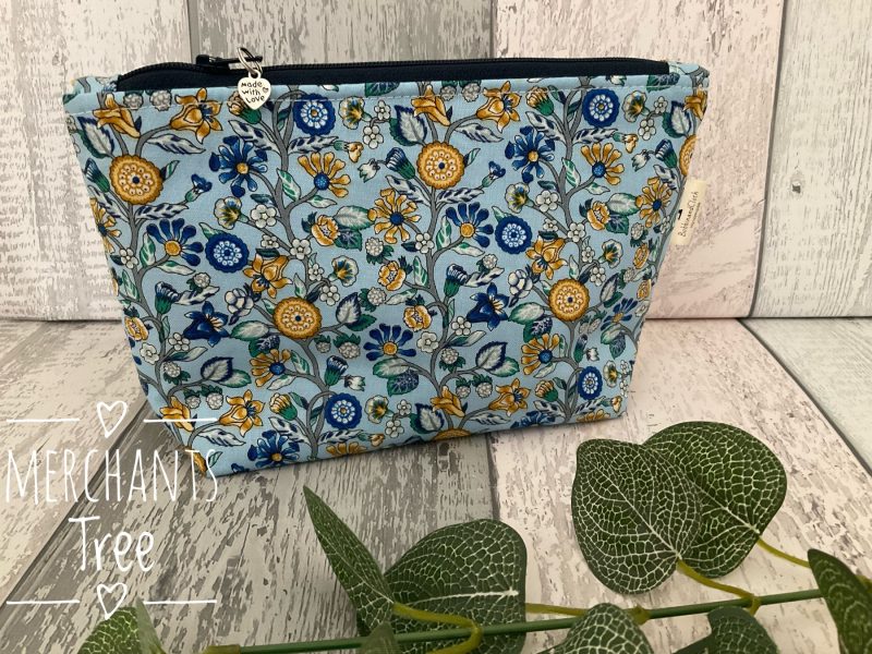 Make Up bag, cosmetic bag, wash bag made with Liberty Fabric
