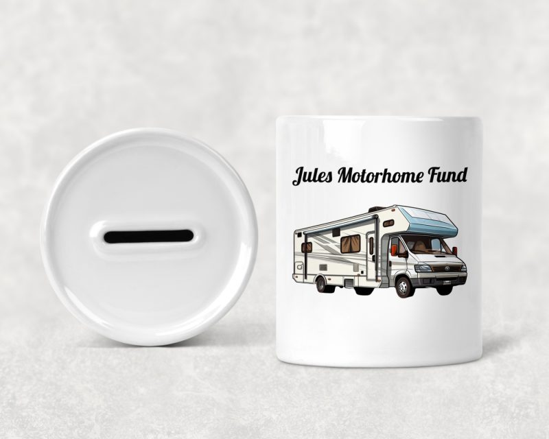 Personalised Camper, Motorhome or Static Caravan Money Box
