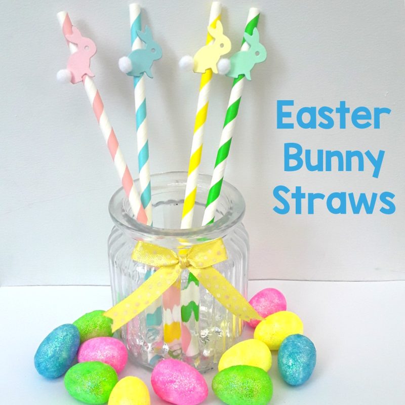 Easter Bunny Straws, Easter Table Decor, Rabbit Drinking Straws, bunny cupcake/food picks 🐇