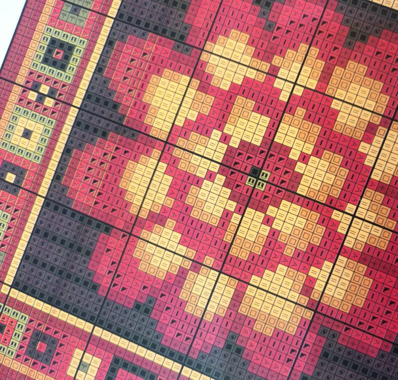 Autumn Marigold Tile Tapestry Kit, Counted Cross-stitch, Picture, Pin-cushion, Bag Front