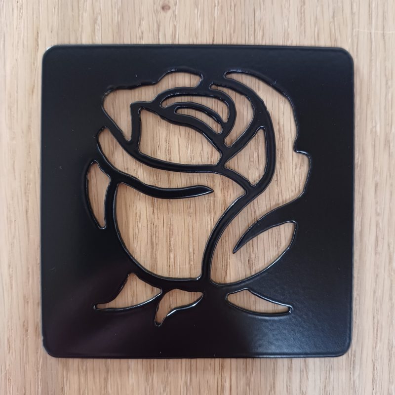 Steel Rose Coaster