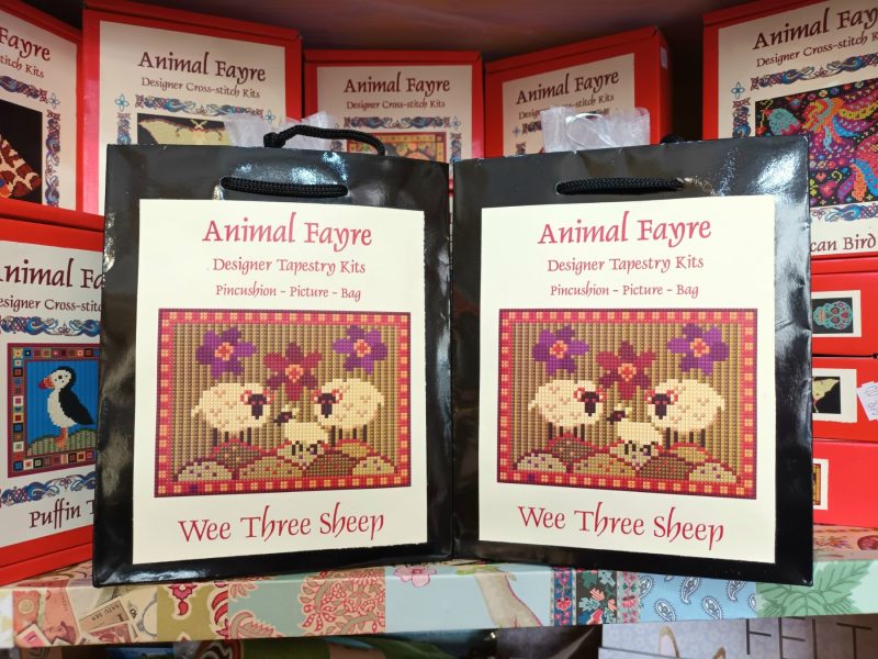 Wee Three Sheep, Quirky Tapestry Kit, Counted Cross-stitch, Fun!