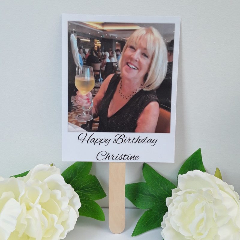 Photo Cake Topper,Polaroid Photo Cake Topper,Birthday Party Decor,Any Age Topper