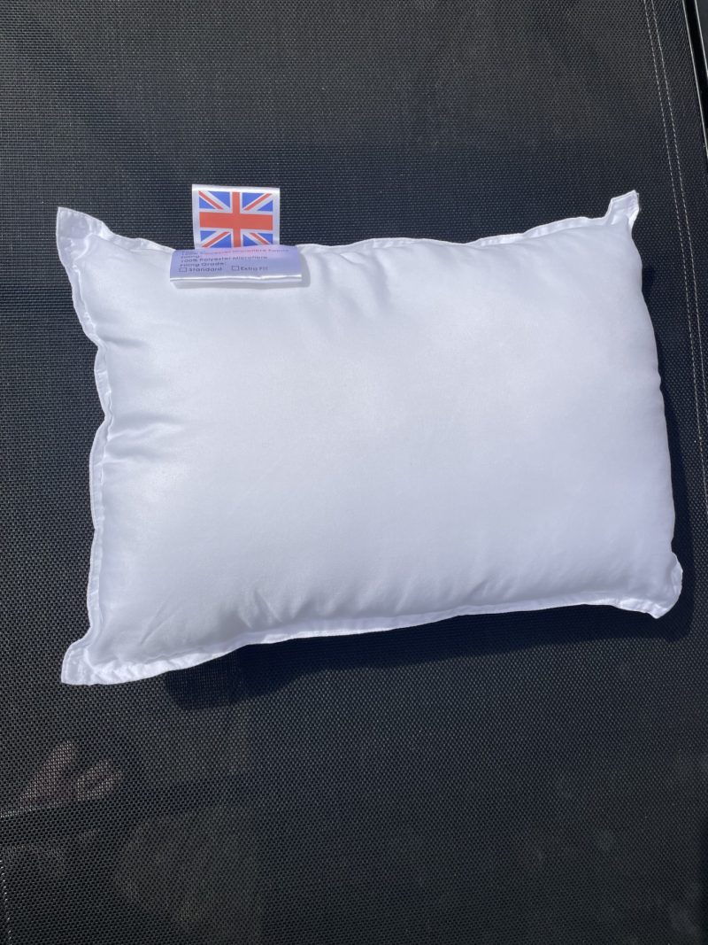 Mini pillow with removable cover ("Lime Stripes")