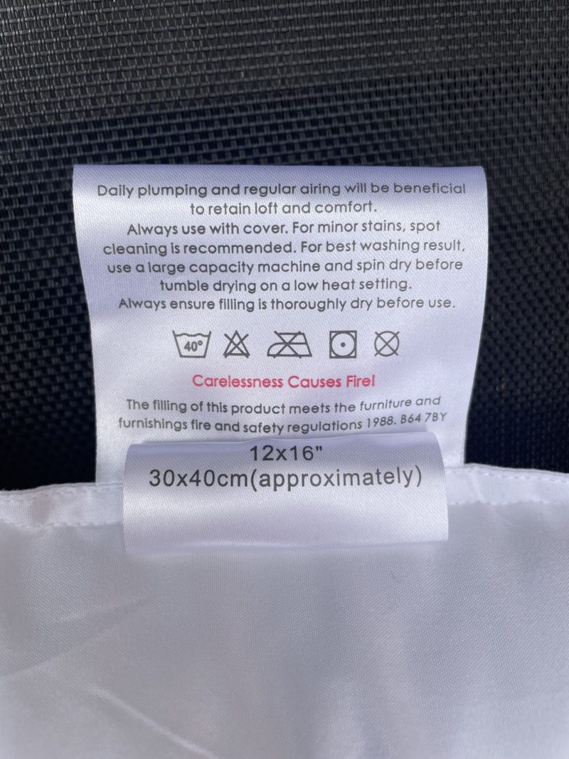 Mini pillow with removable cover ("Lime Stripes")