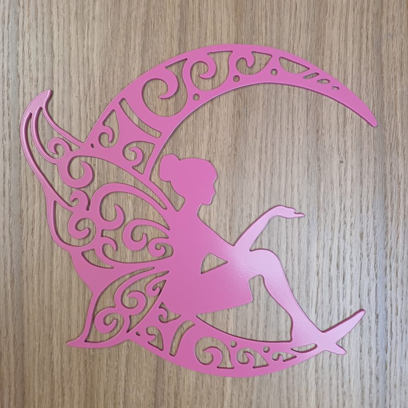 Steel Fairy & Crescent Moon Plaque