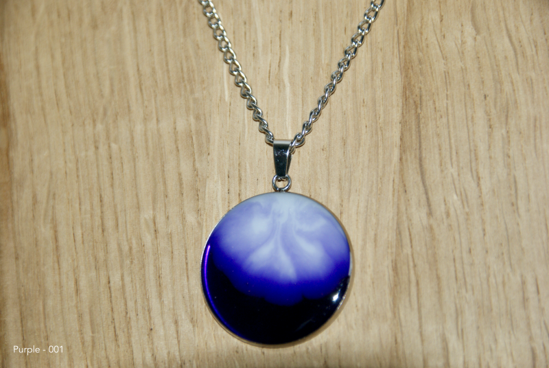 Blended Resin Pendant Necklaces - Purple