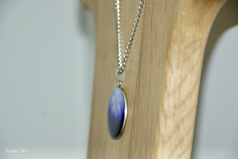 Blended Resin Pendant Necklaces - Purple