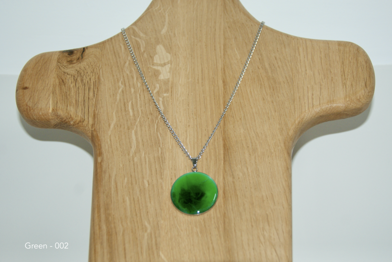 Blended Resin Pendant Necklaces - Green