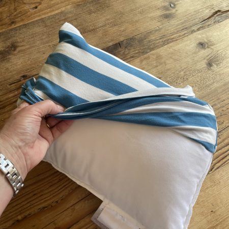Mini pillow with removable cover ("Dotty Navy")