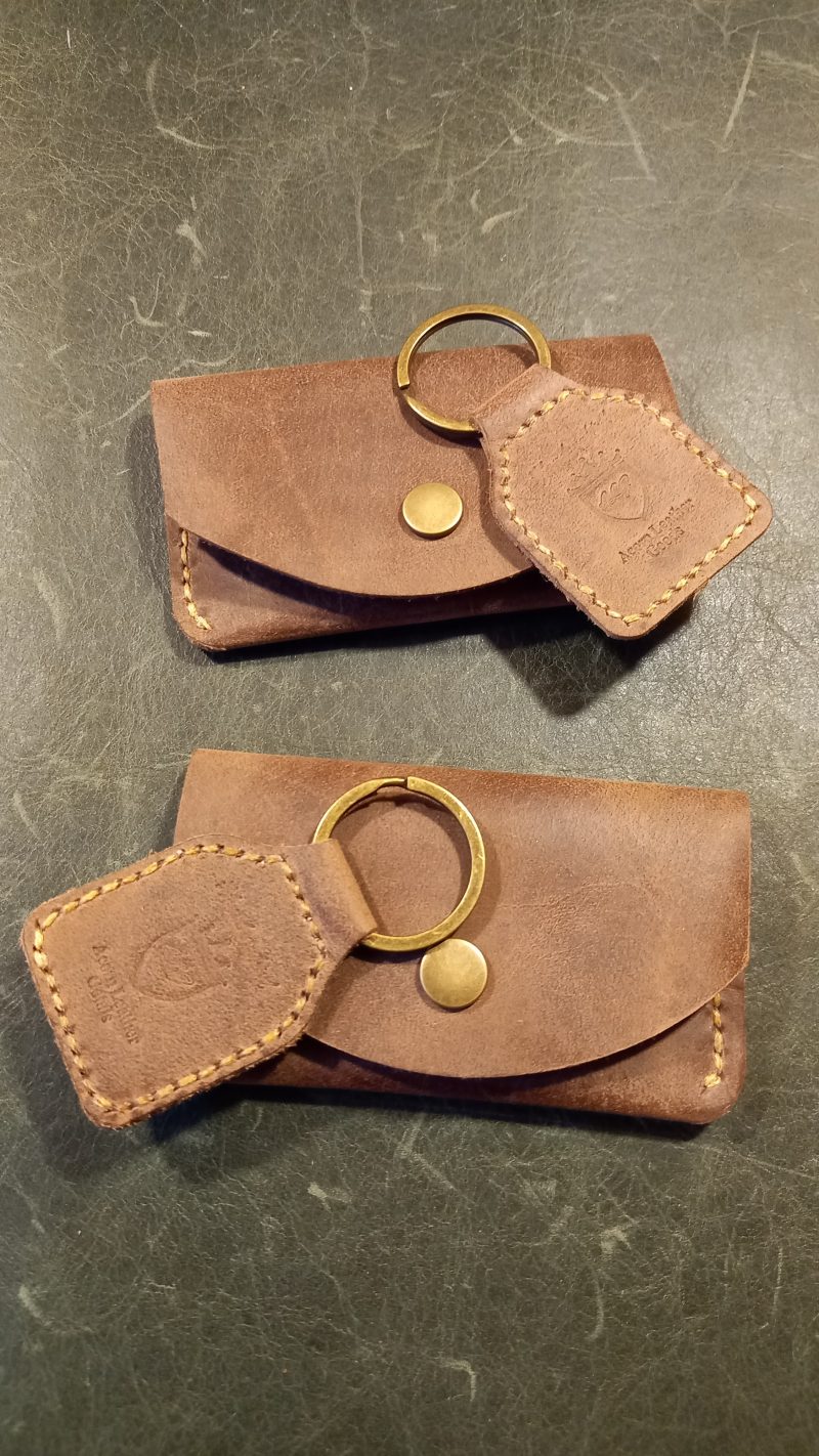 Buffalo Leather Coin Purse and key ring set