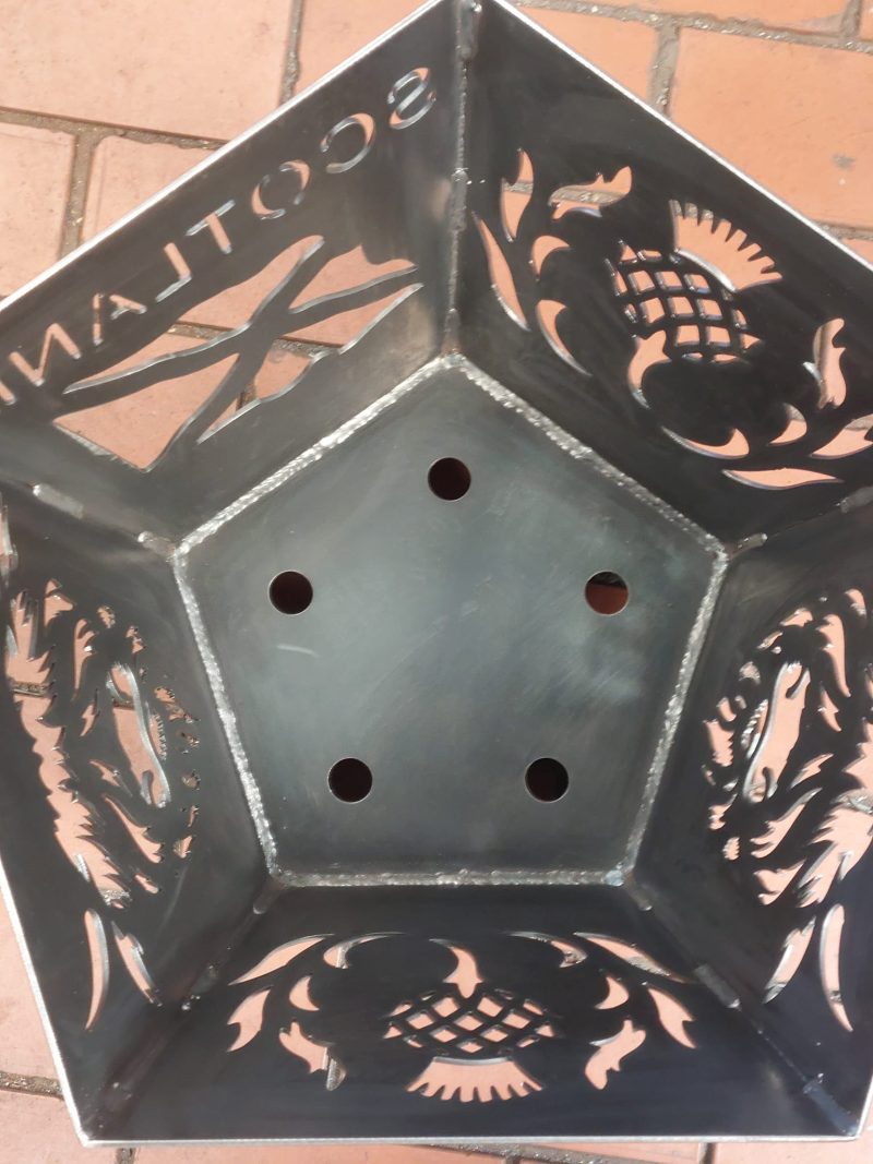 Steel Pentagonal Scotland Firepit