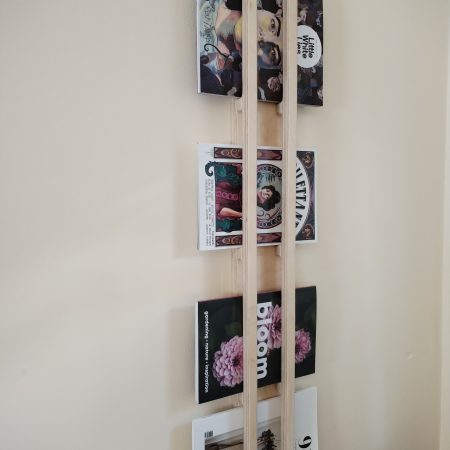Handcrafted Wooden Magazine Rack - Wall Mounted Magazine Organiser