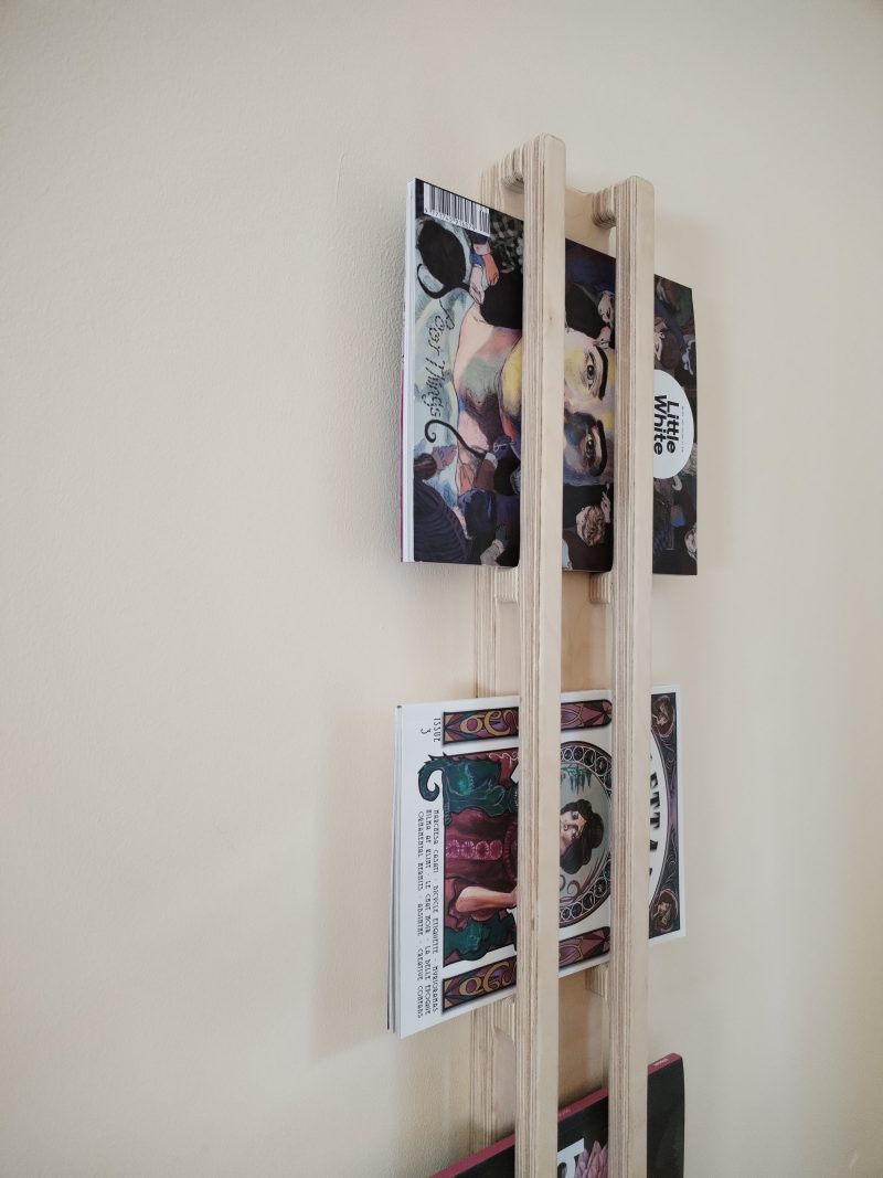 Handcrafted Wooden Magazine Rack - Wall Mounted Magazine Organiser