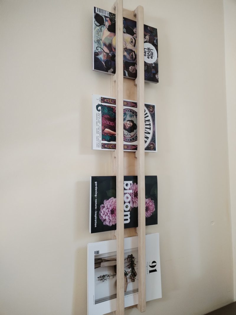 Handcrafted Wooden Magazine Rack - Wall Mounted Magazine Organiser