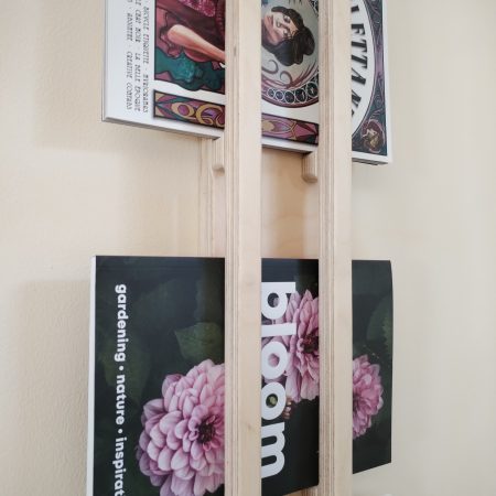Handcrafted Wooden Magazine Rack - Wall Mounted Magazine Organiser