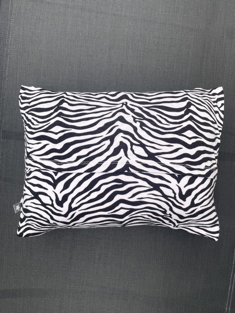 Mini pillow with removable cover ("Zebra")