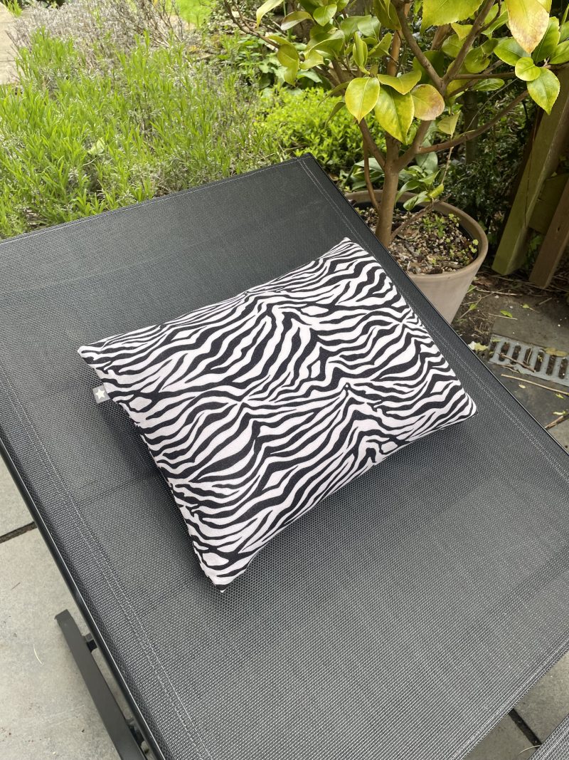 Mini pillow with removable cover ("Zebra")