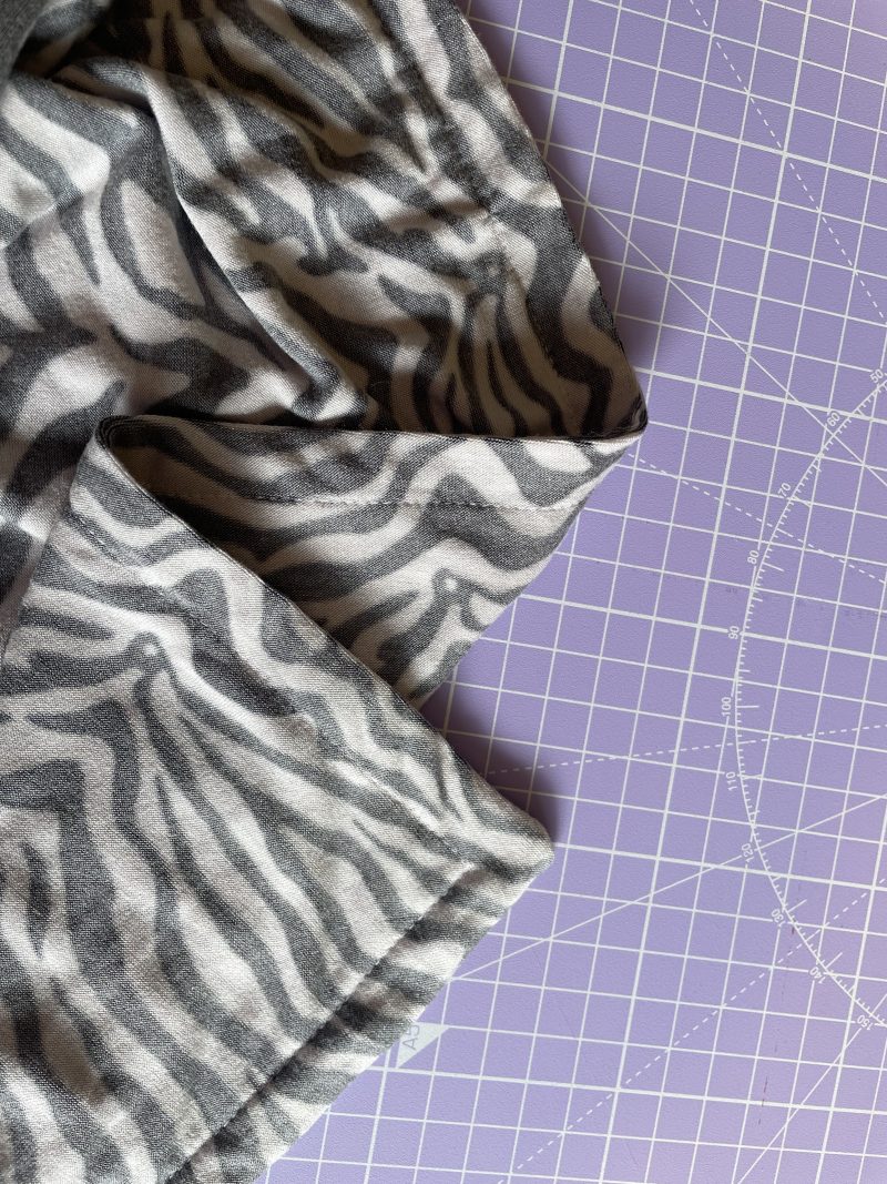 Mini pillow with removable cover ("Zebra")
