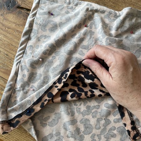 Mini pillow with removable cover ("Snow Leopard")