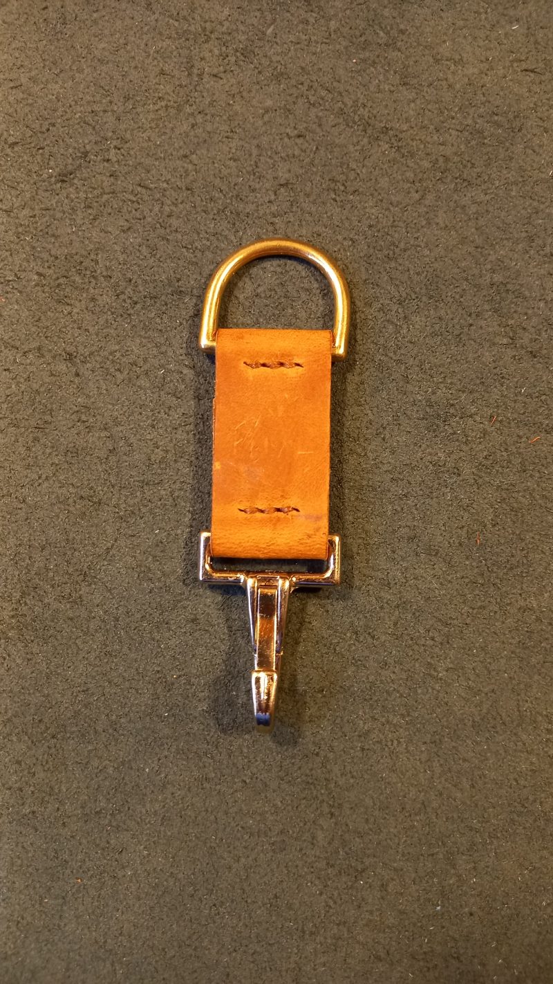 Keyring, Handcrafted from 1.2mm to 1.4mm Walpier Buttero leather 25mm wide strap.