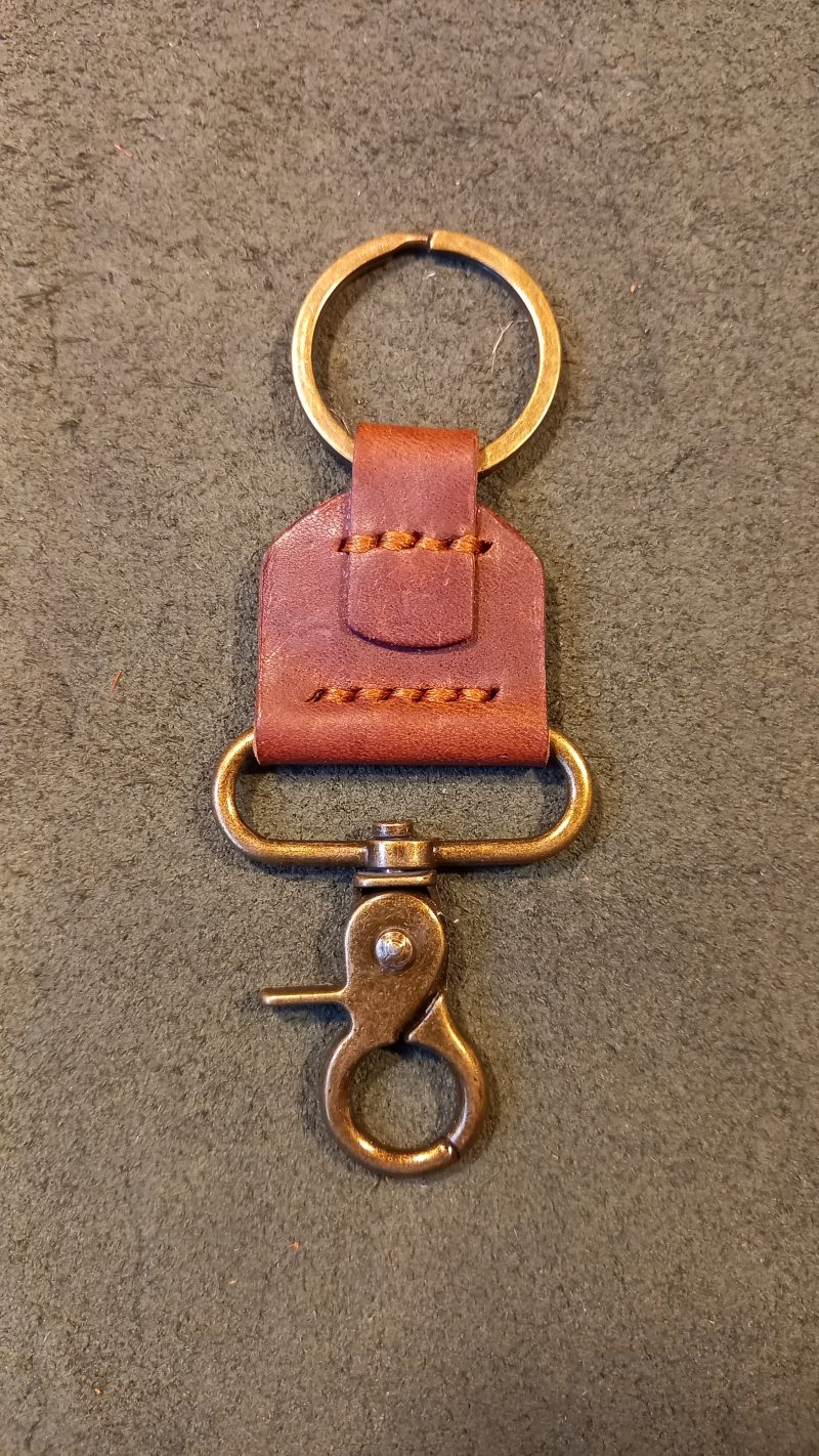 Keyring, Constucted from Lyveden Leather with antigue effect Harware.