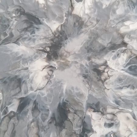 Hand Painted Grey Luxury Ceramic Table Mats | Abstract Art Grey Placemats