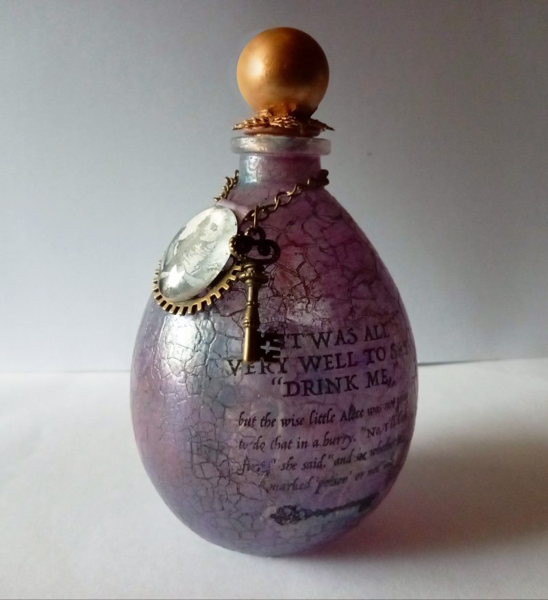 Alice in Wonderland Themed Decorative bottle
